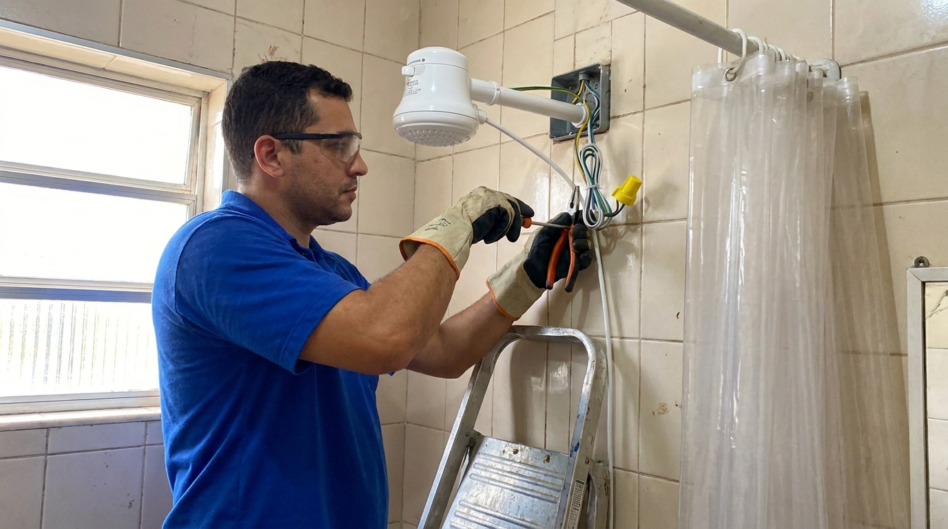 Instalacao de chuveiro eletrico residencial em Sete Lagoas‑MG