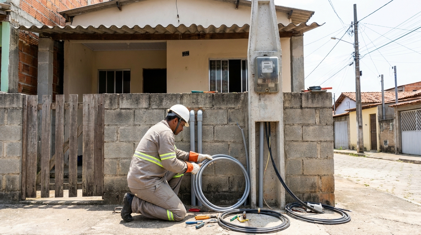 Instalacao de padrao de energia residencial em Sete Lagoas‑MG