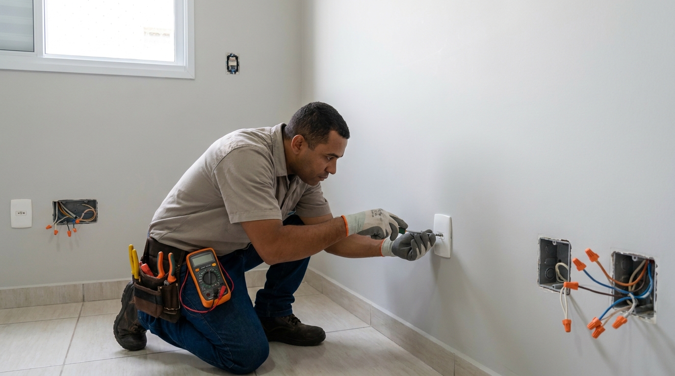 Instalacao de tomada e interruptor em Sete Lagoas‑MG