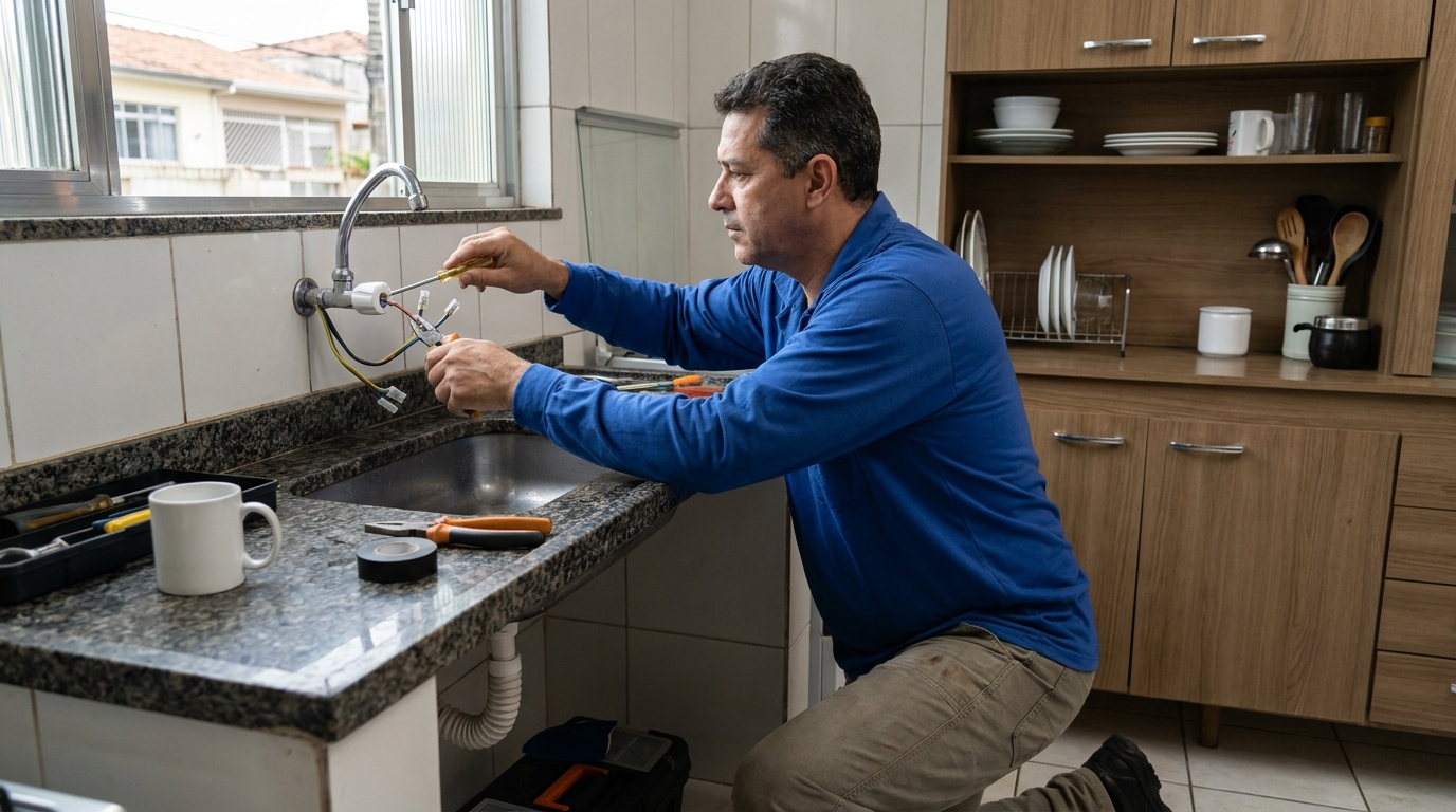 Troca de torneira eletrica em Sete Lagoas‑MG